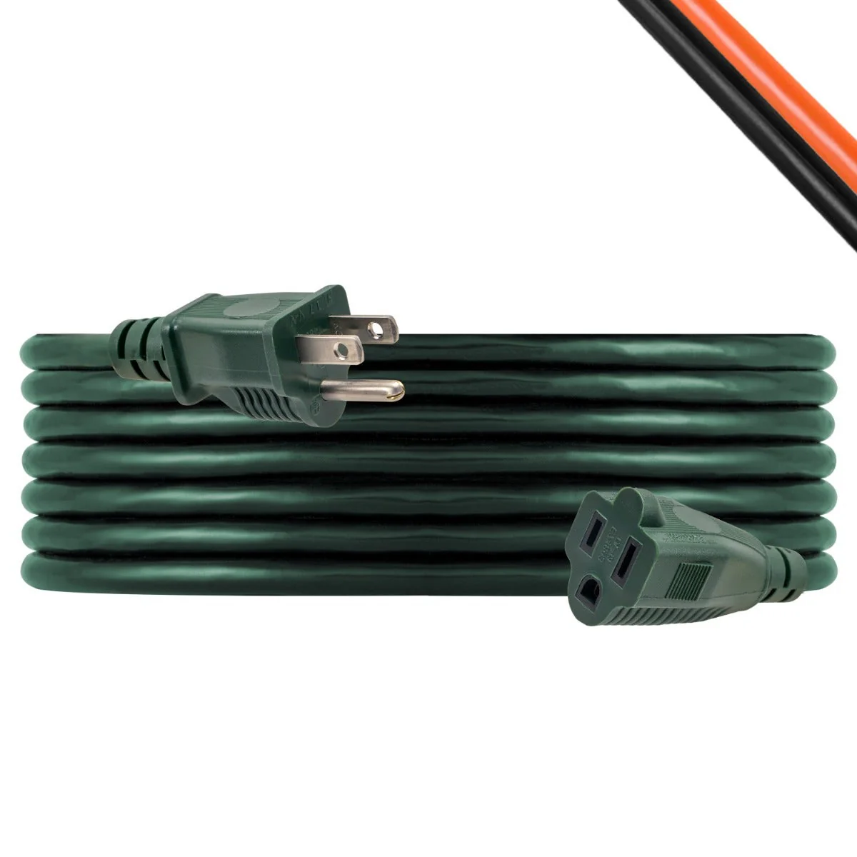UltraPro 1-Outlet 15ft. Outdoor Extension Cord, Green - Image 2