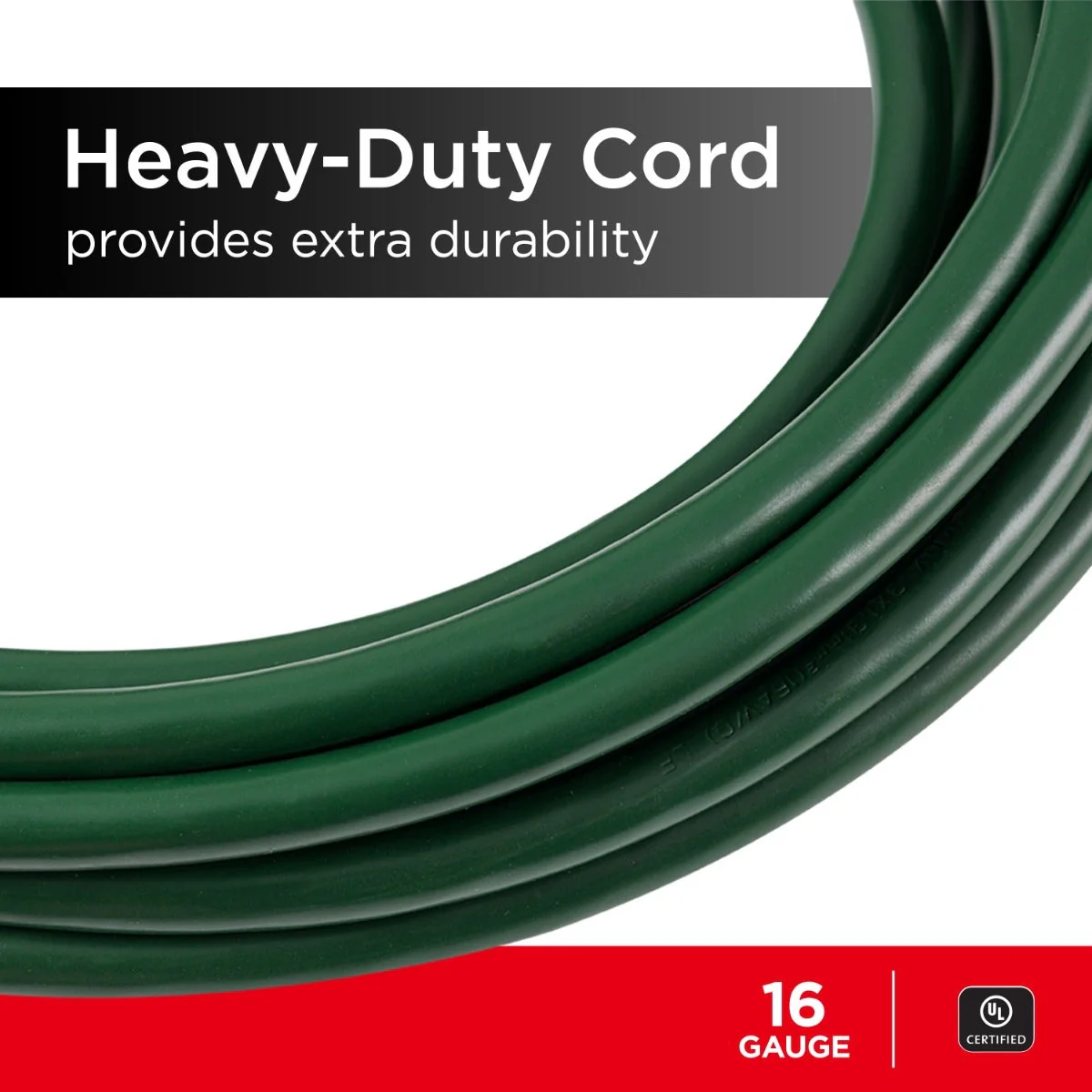 UltraPro 1-Outlet 15ft. Outdoor Extension Cord, Green - Image 4
