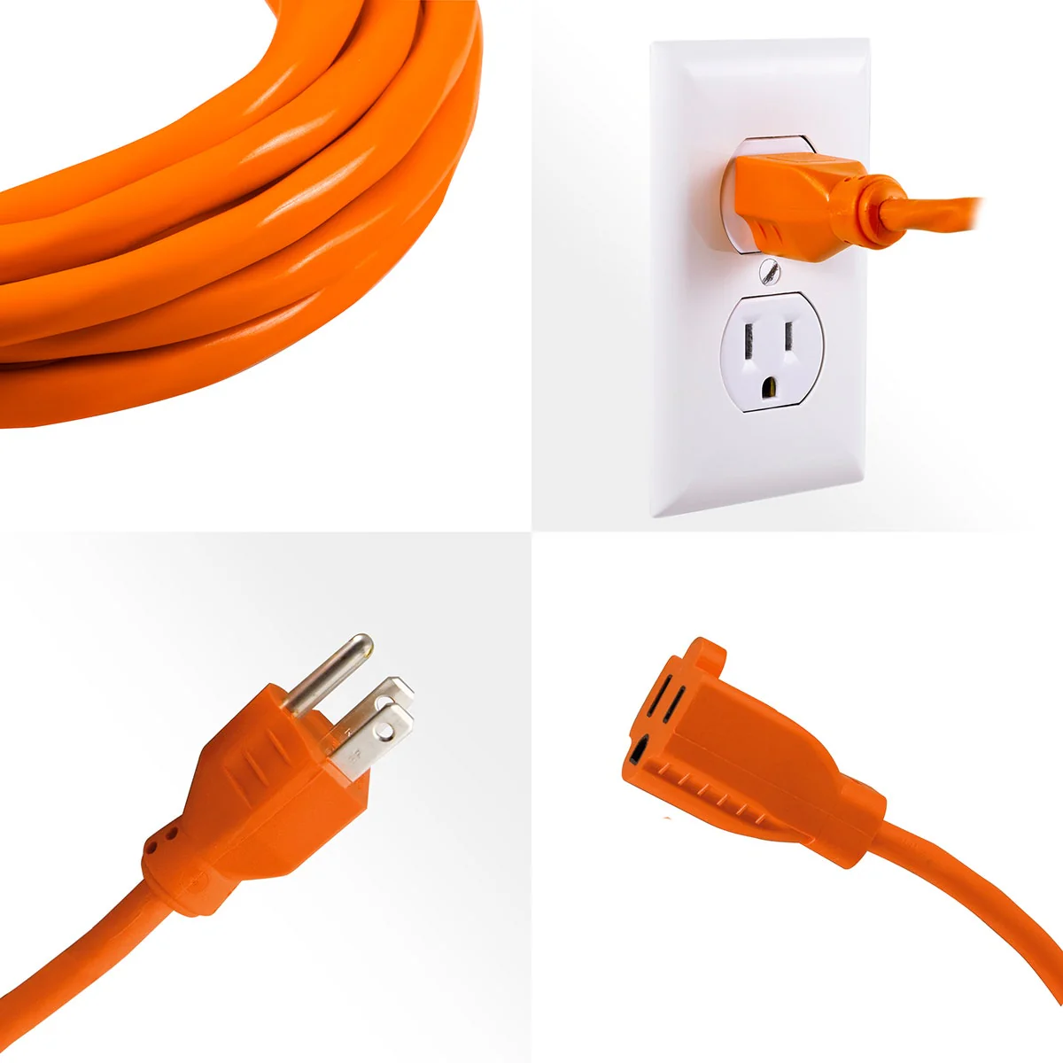 UltraPro 100ft. Outdoor Extension Cord, Orange - Image 4
