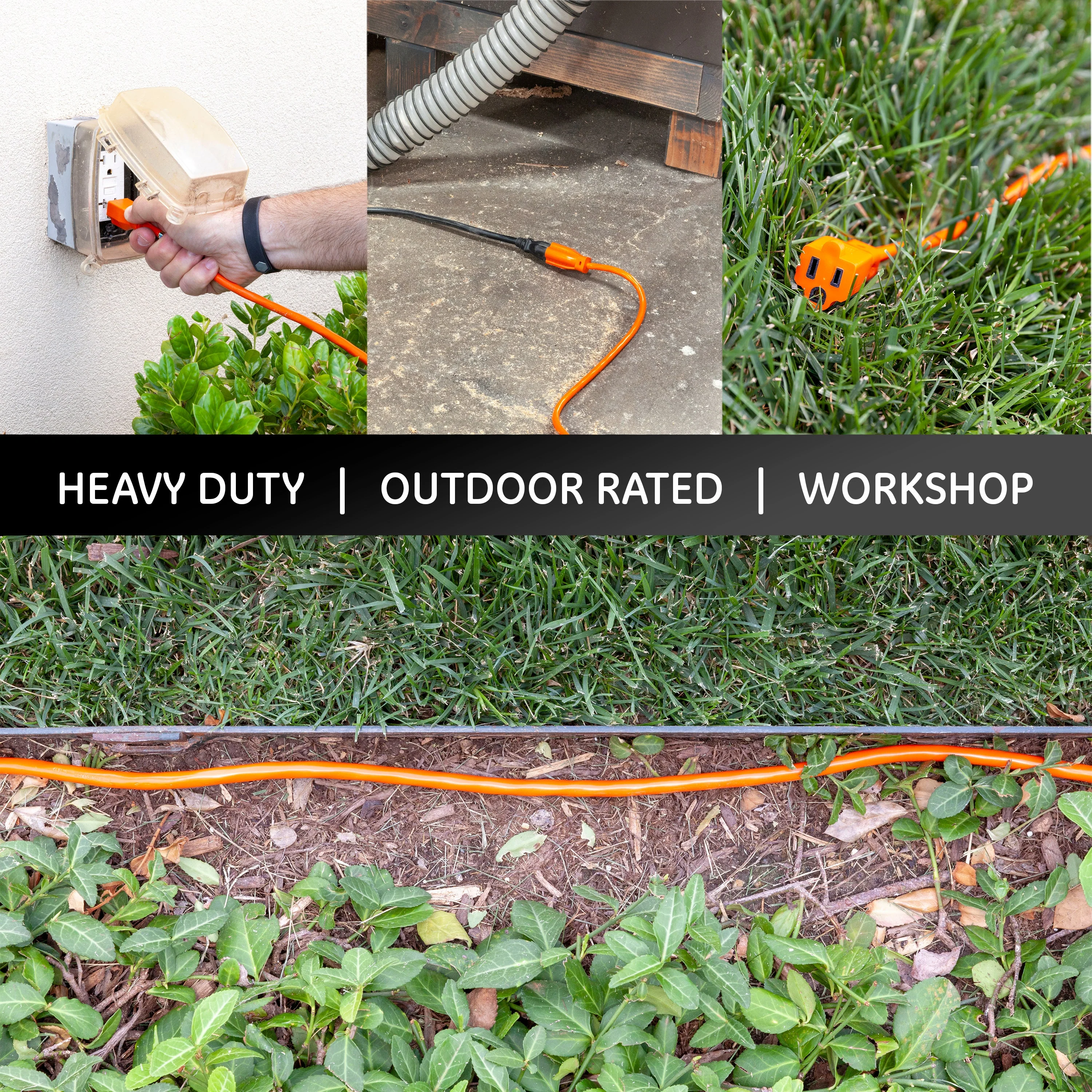 UltraPro 100ft. Outdoor Extension Cord, Orange - Image 7