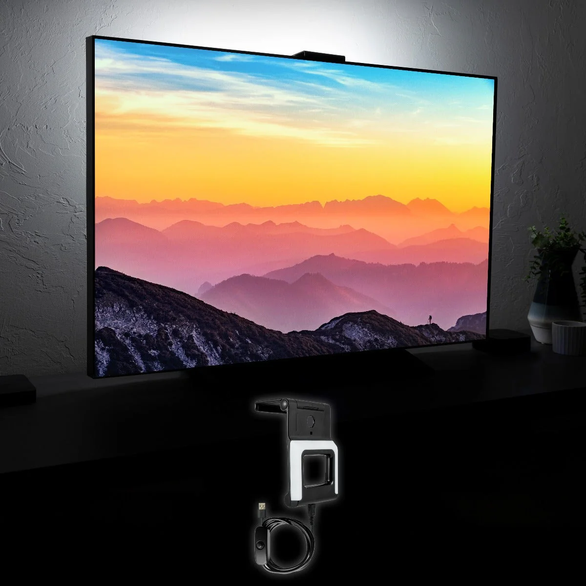 UltraPro Enlighten Backlight TV Bracket with Bias LED Lighting, Black - Image 3