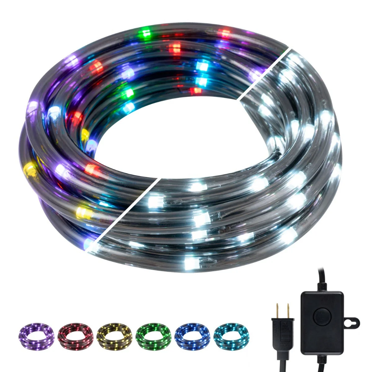 UltraPro Indoor/Outdoor LED Rope Light, 16ft., Color-Changing, Black - Image 2
