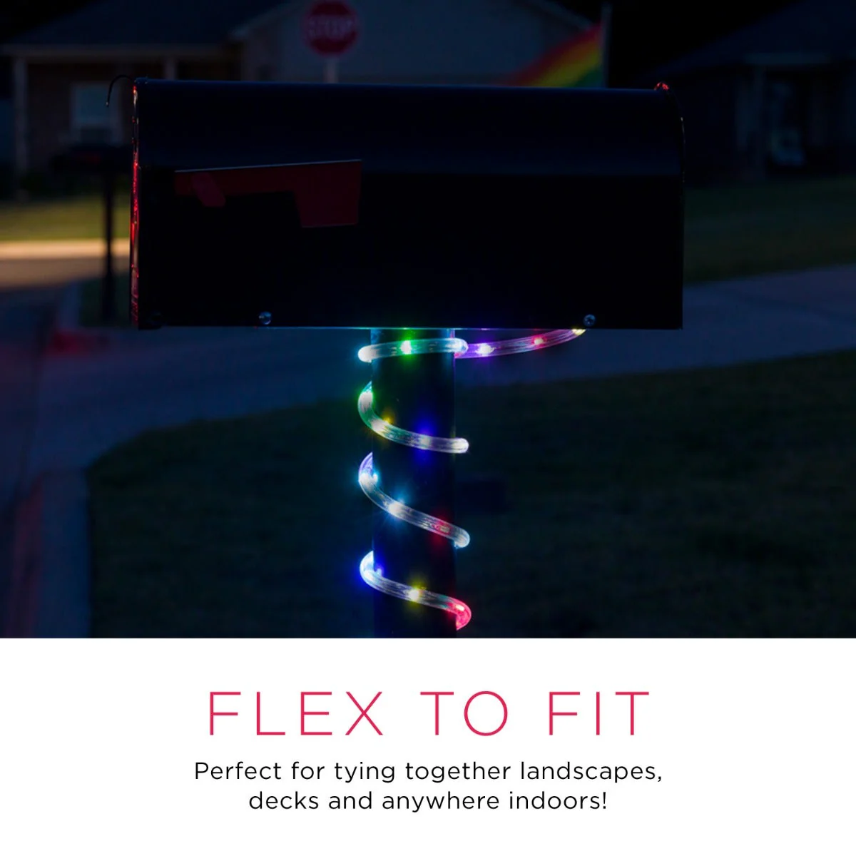 UltraPro Indoor/Outdoor LED Rope Light, 16ft., Color-Changing, Black - Image 4