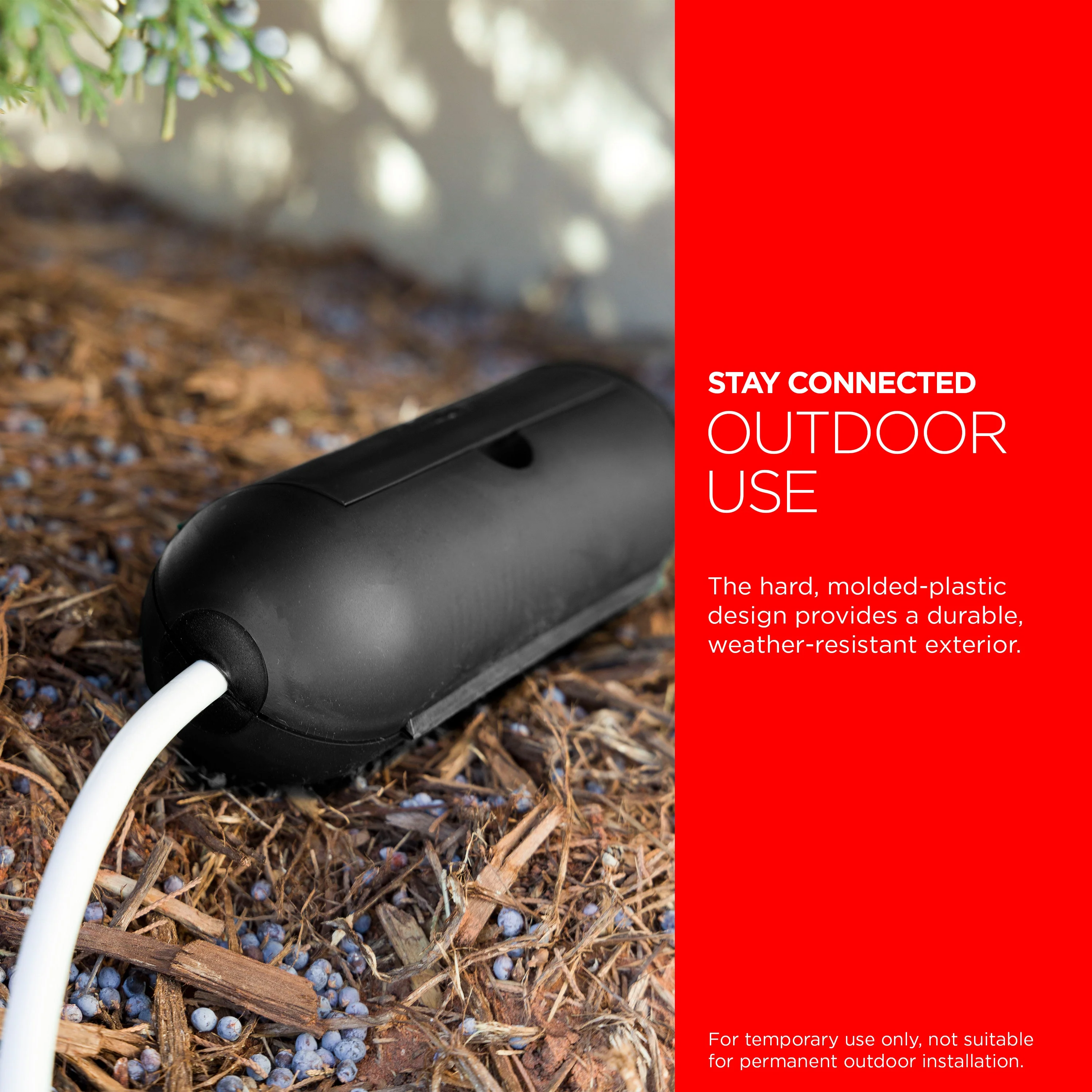 UltraPro Outdoor Cord Plug Cover, 2 Pack, Black - Image 3