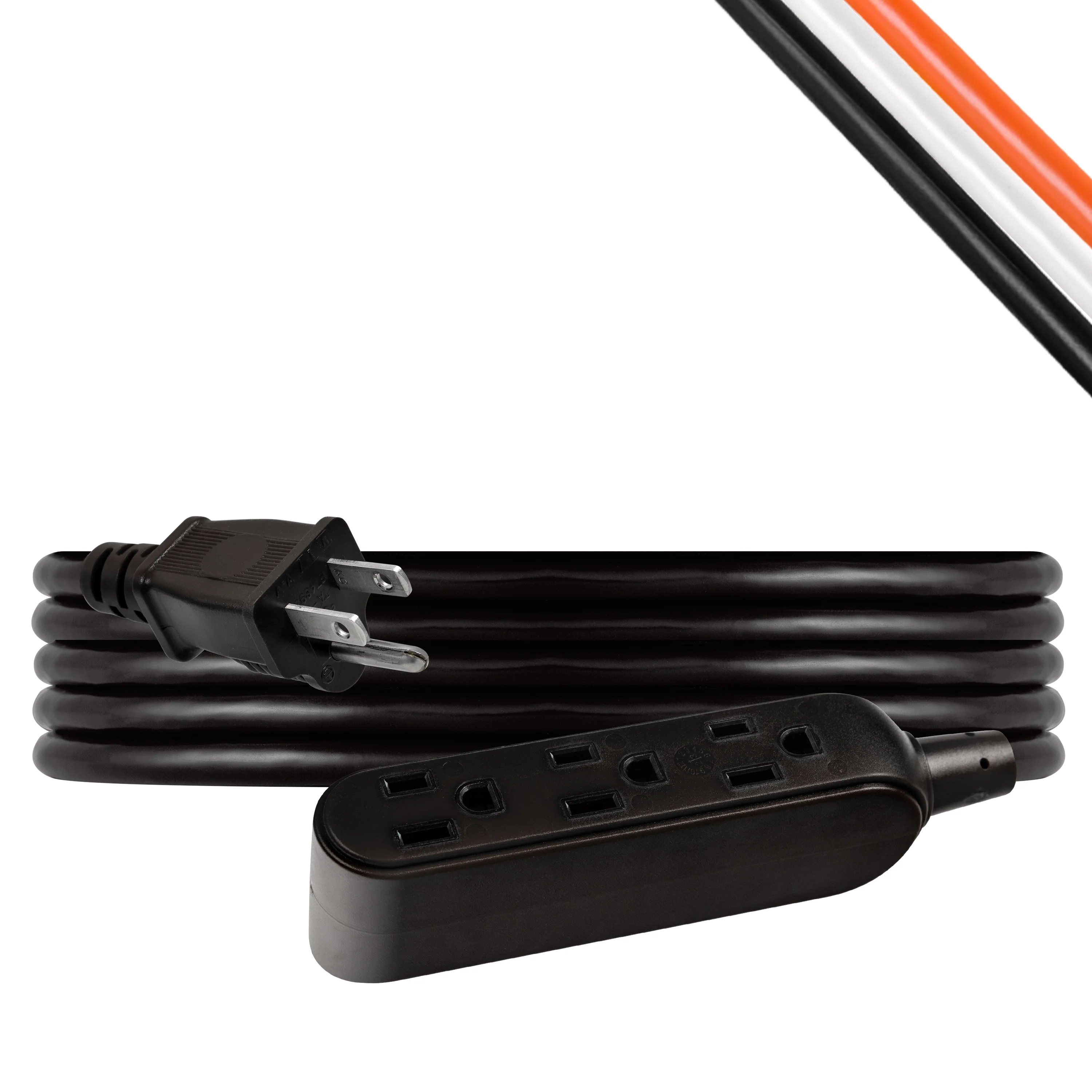 UltraPro 15ft. Outdoor Extension Cord, 3 Grounded Outlet, Black - Image 2