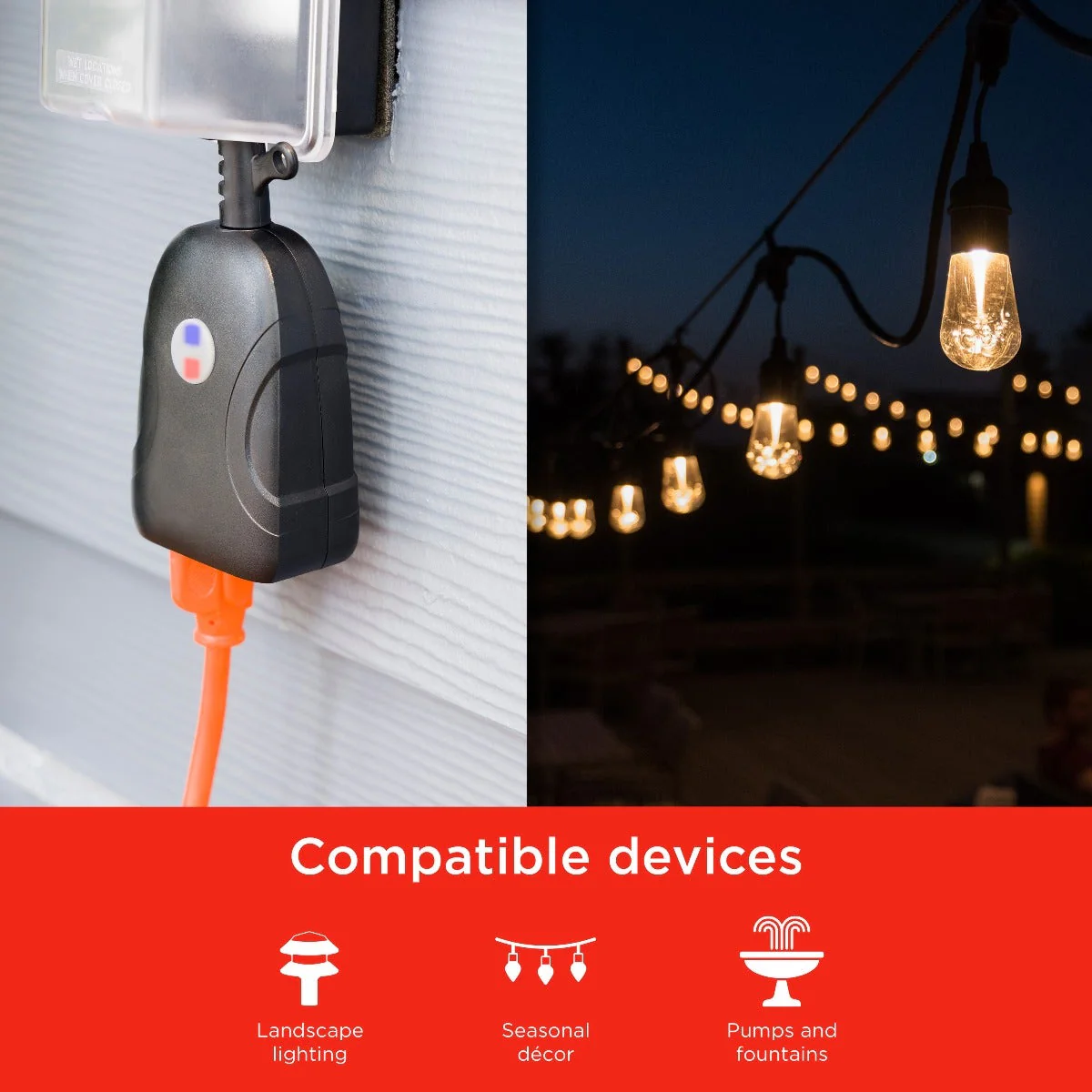 UltraPro Outdoor Plug-In 2-Outlet WiFi Smart Switch, Black - Image 4
