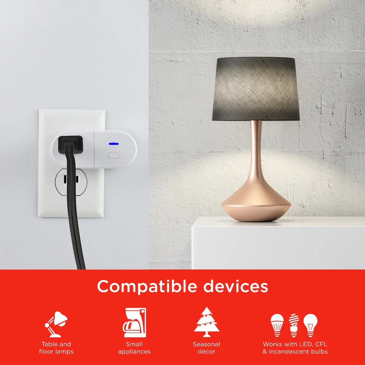UltraPro Plug-In 1-Outlet WiFi Smart Switch, 2 Pack, White - Image 4