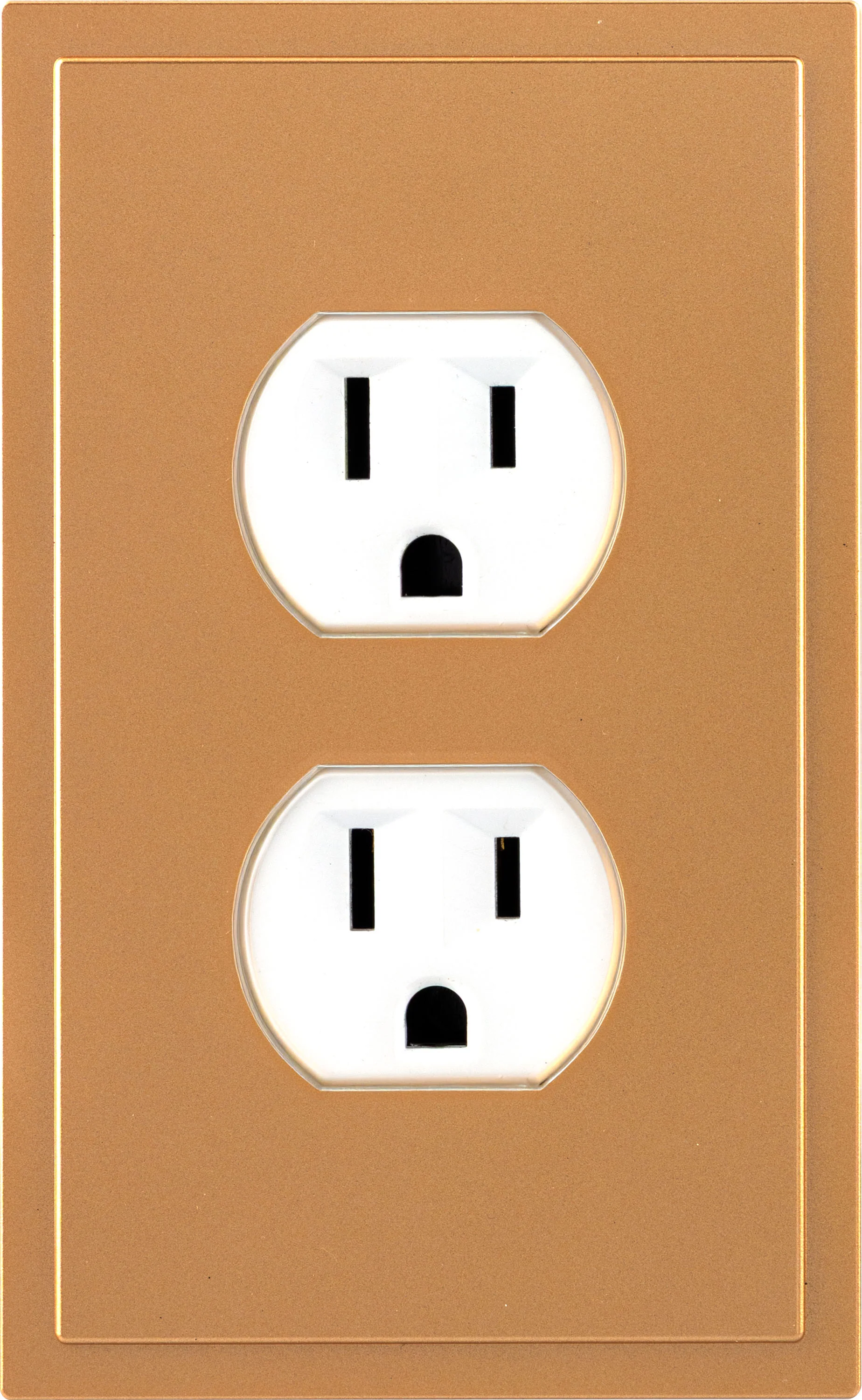 UltraPro Screwless Duplex Receptacle Wallplate, Brushed Bronze - Image 2