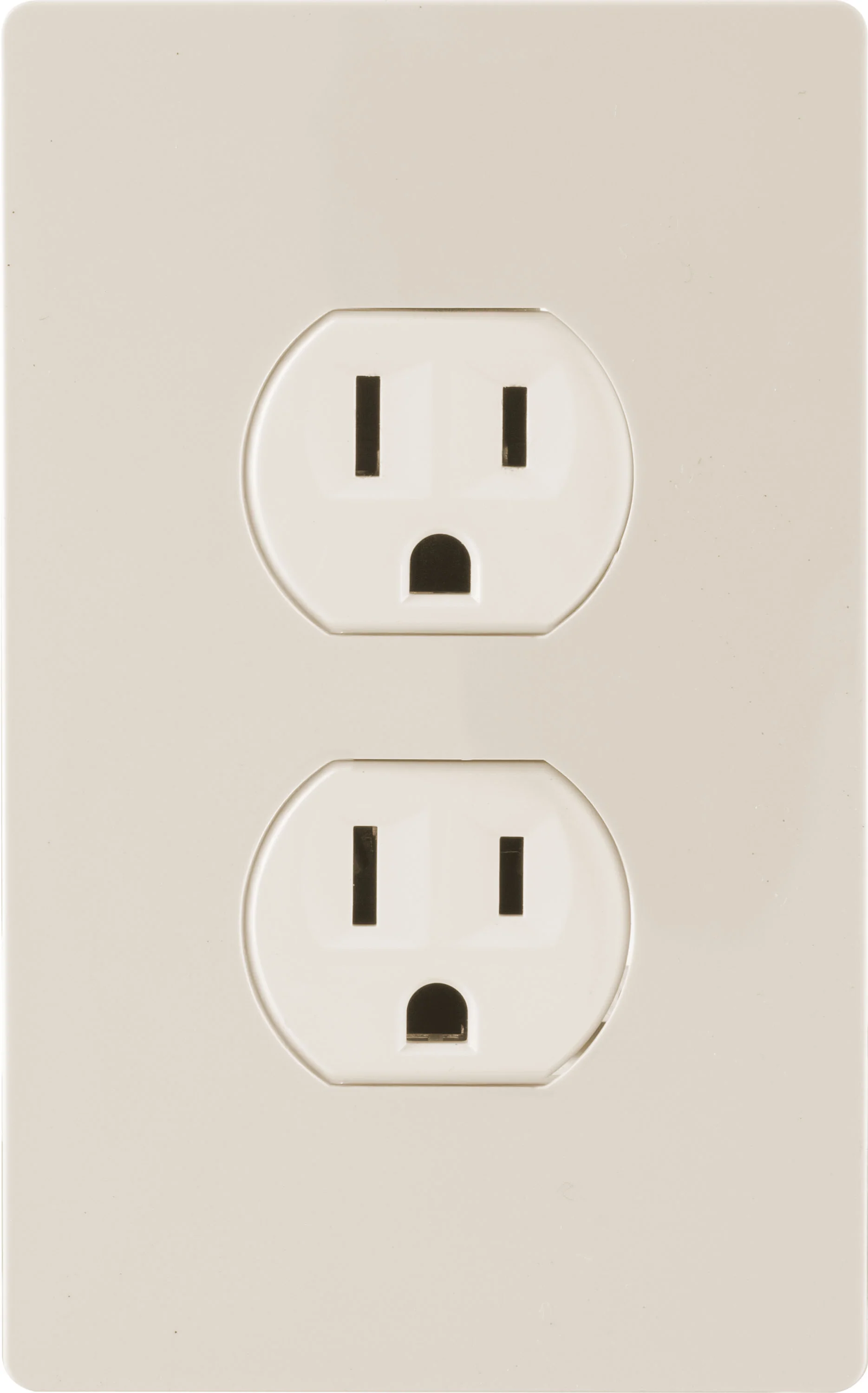 UltraPro Screwless Duplex Receptacle Wallplate, Light Almond - Image 2