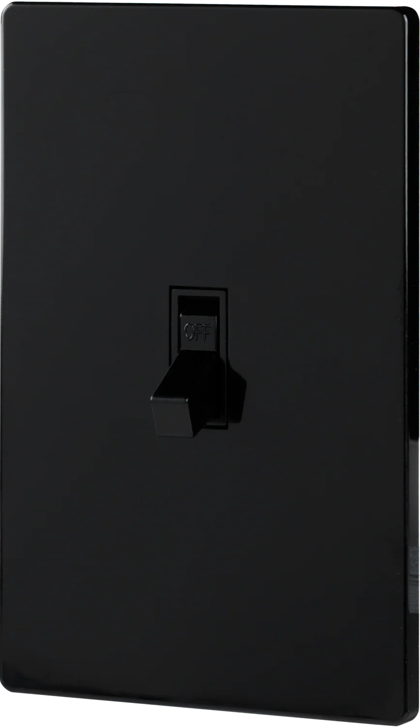 UltraPro Screwless Toggle Switch Wallplate, Black - Image 5