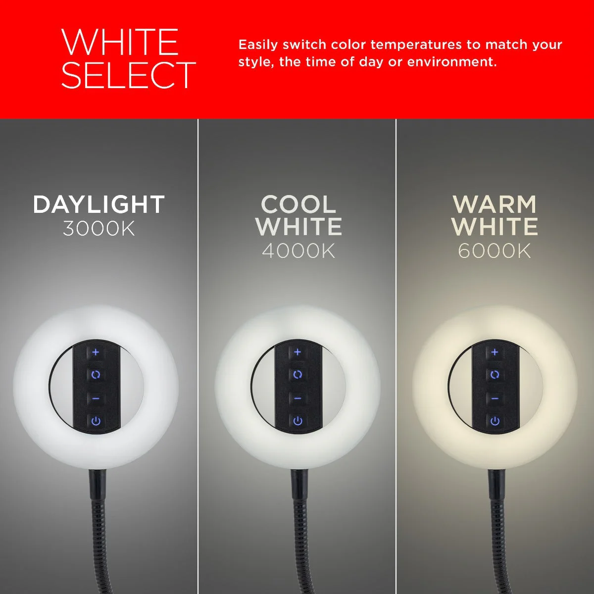 UltraPro USB LED Selfie Video Light, Black - Image 5
