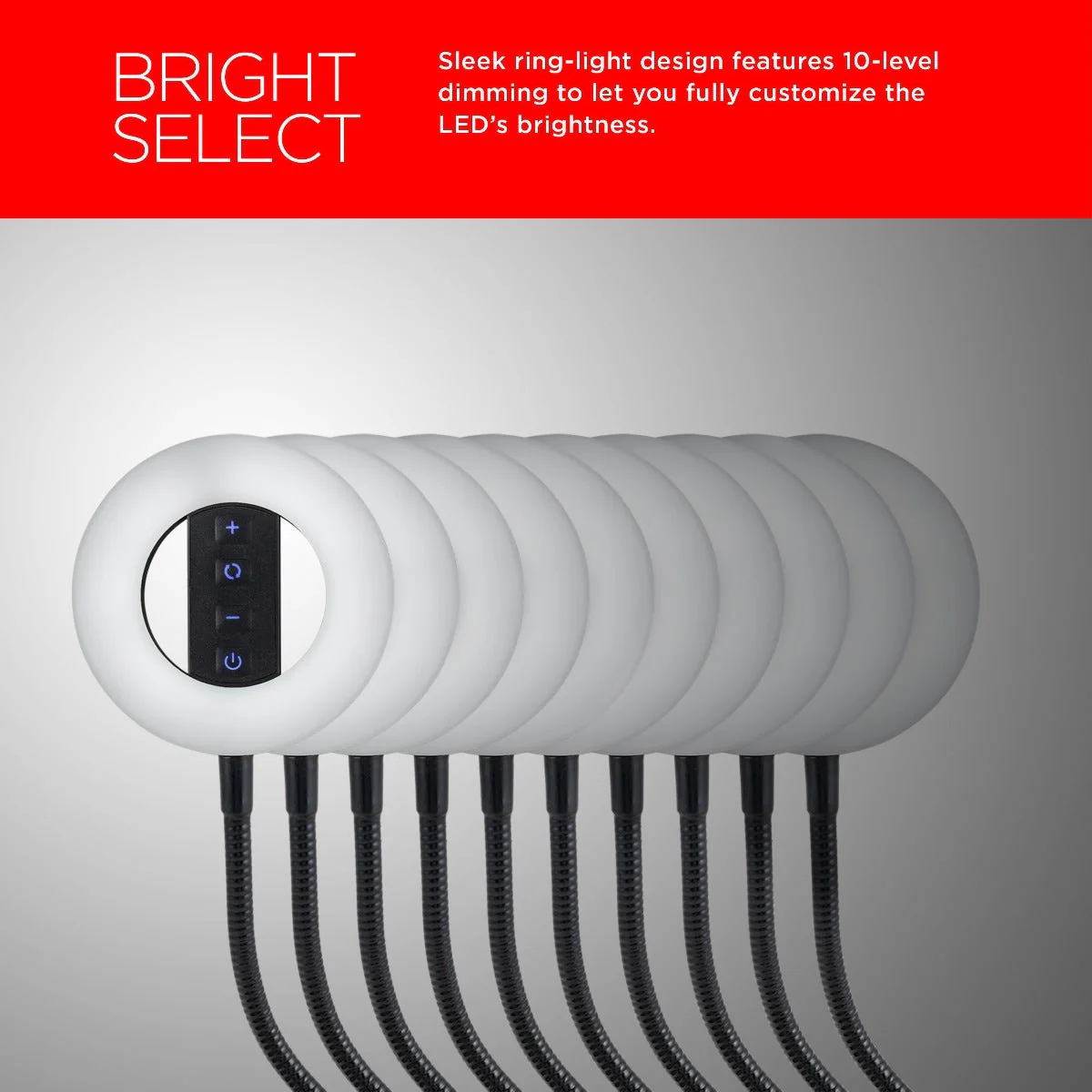 UltraPro USB LED Selfie Video Light, Black - Image 6