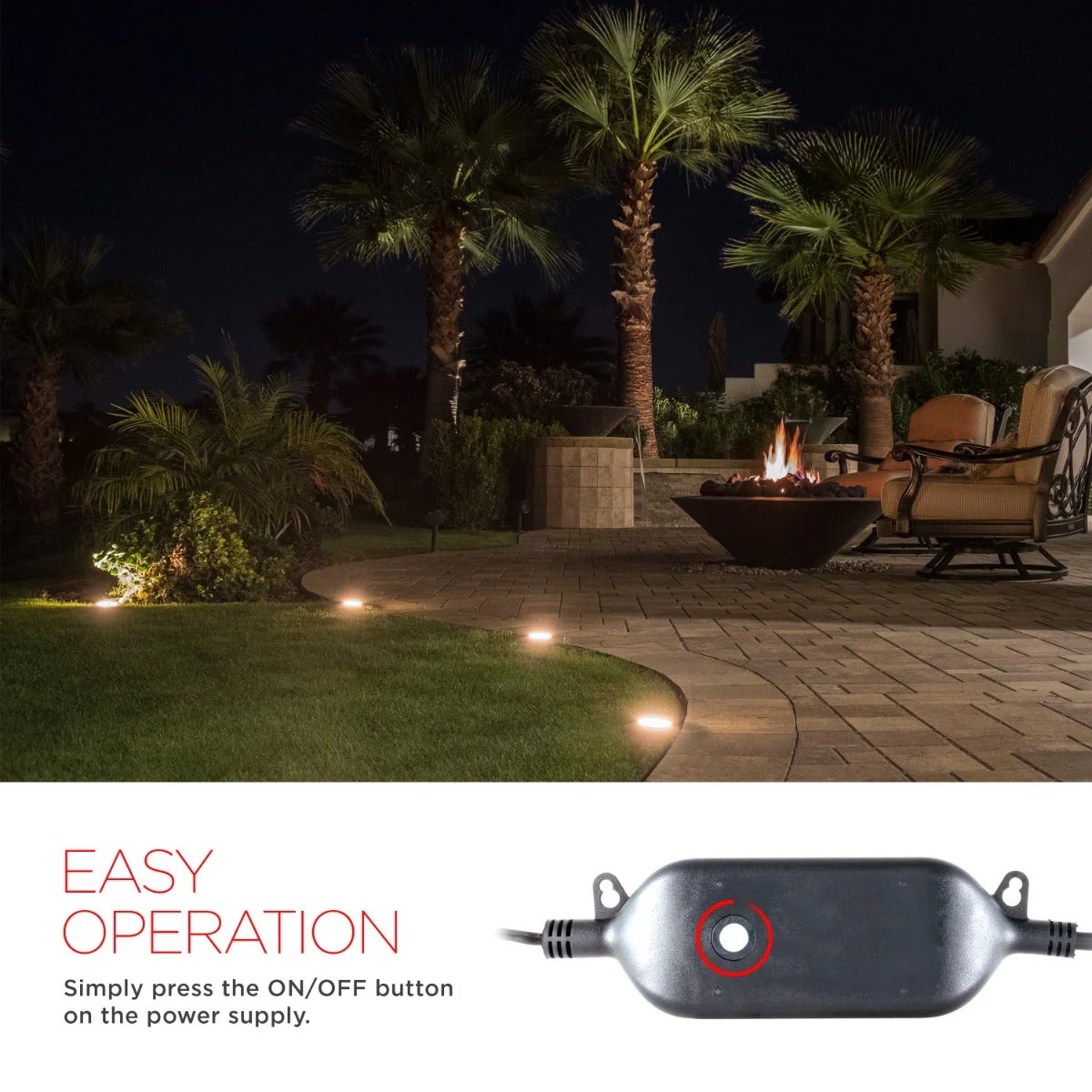 UltraPro Warm White LED Landscape Lights, 6 Pucks, 50 ft. Black Cord - Image 5