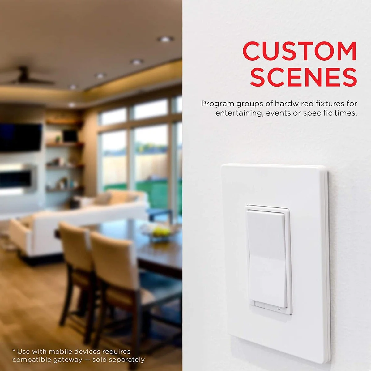 UltraPro Z-Wave In-Wall Smart Dimmer with QuickFit and SimpleWire, 4 Pack, White - Image 5